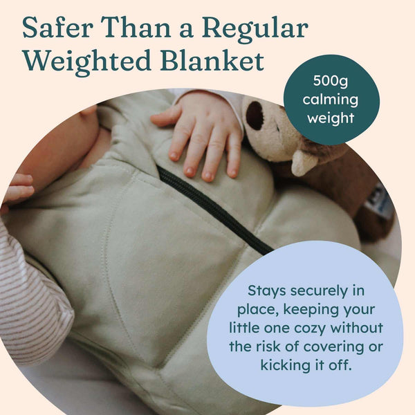 BABYDEEPSLEEP® Weighted Swaddle comforts restless newborns for peaceful sleep.