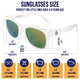 White polarized kids sunglasses for ages 3-8, UV400 protection, eco-friendly materials.