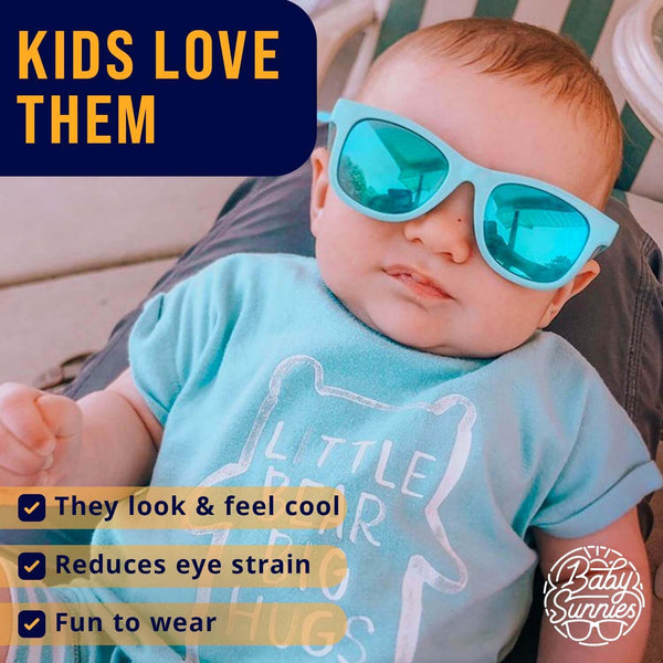 White polarized kids sunglasses, UV400 protection, BPA-free, shatterproof, adjustable strap for ages 3-8, eco-friendly.
