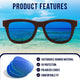 Bamboo polarized kids sunglasses for ages 3-8, offering UV protection and comfort.